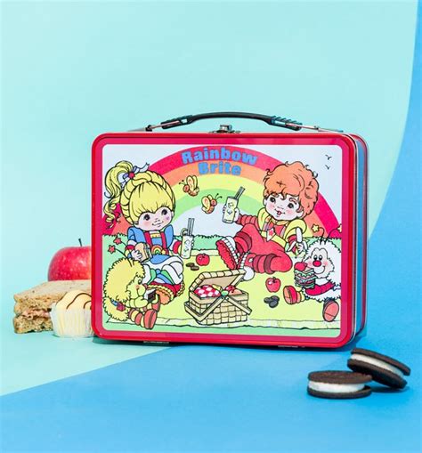 rainbow brite metal lunch box|Rainbow Brite Retro Red Metal Lunch Box.